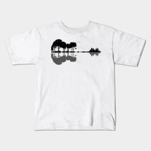 Nature Guitar Silhouette Kids T-Shirt